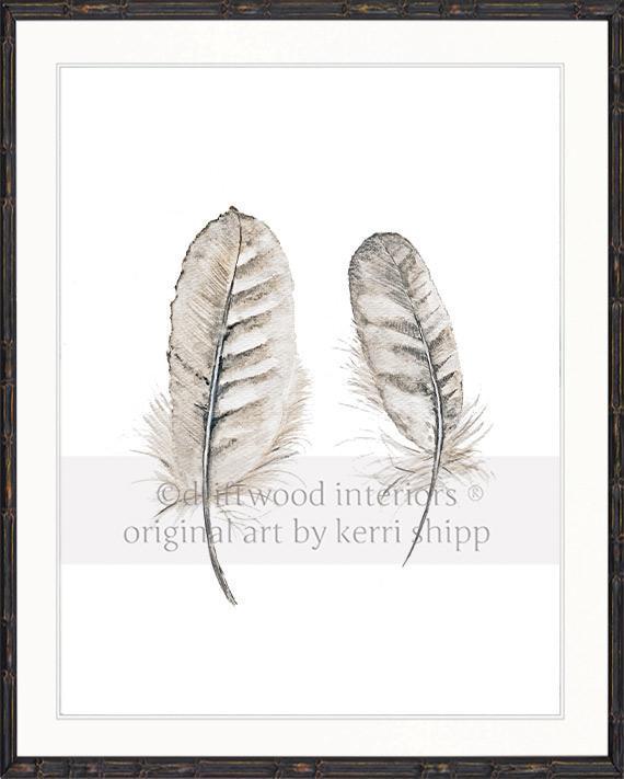 &quot;Collected&quot; Feather Wall Art Print - Driftwood Interiors