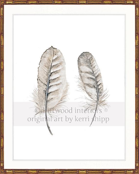 &quot;Collected&quot; Feather Wall Art Print - Driftwood Interiors