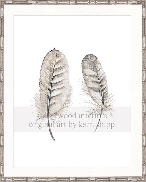 &quot;Collected&quot; Feather Wall Art Print - Driftwood Interiors