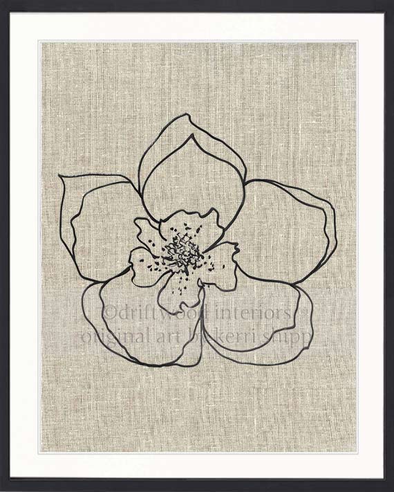 Line Drawing Art Print - Lineal Bloom I