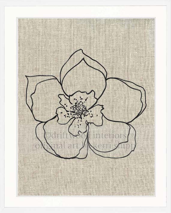 Line Drawing Art Print - Lineal Bloom I