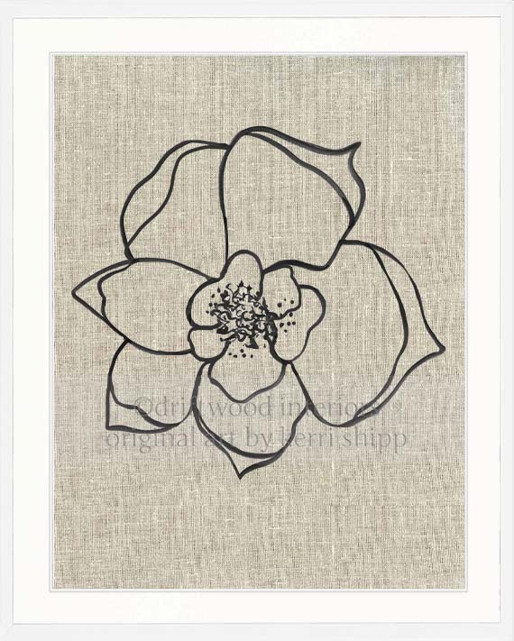 Line Drawing Art Print - Lineal Bloom II