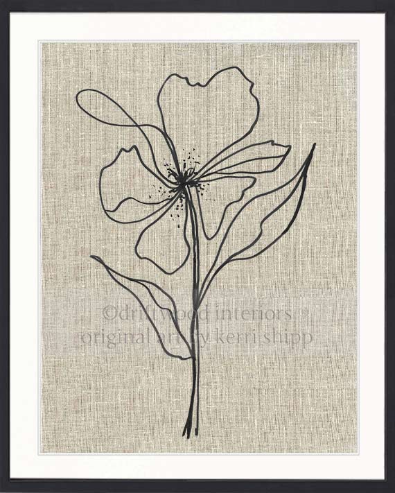 Line Drawing Art Print - Lineal Bloom III