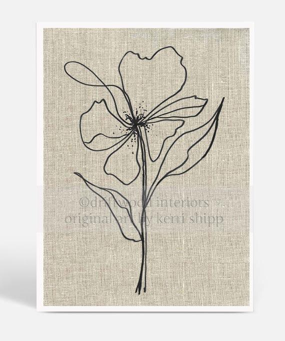 Line Drawing Art Print - Lineal Bloom III