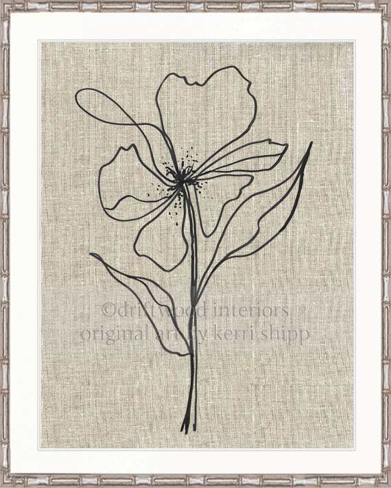 Line Drawing Art Print - Lineal Bloom III