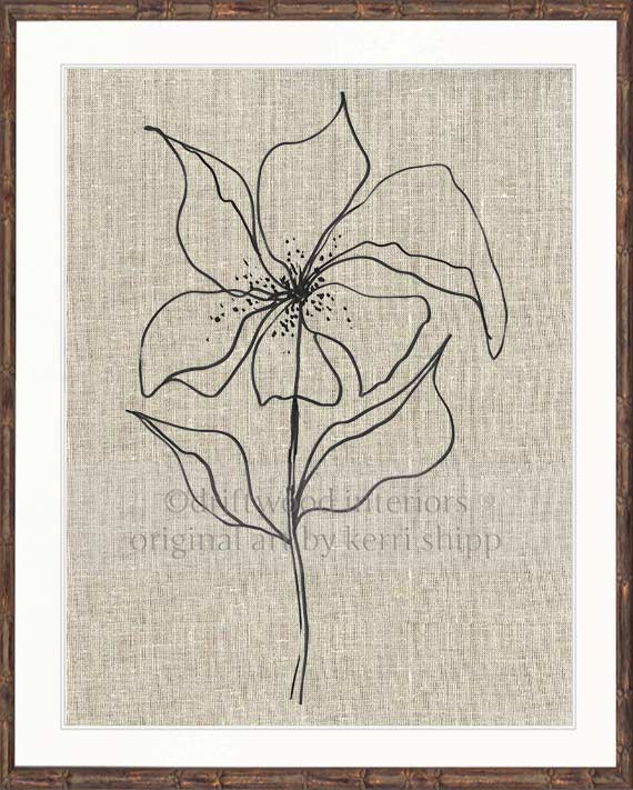 Line Drawing Art Print - Lineal Bloom IV