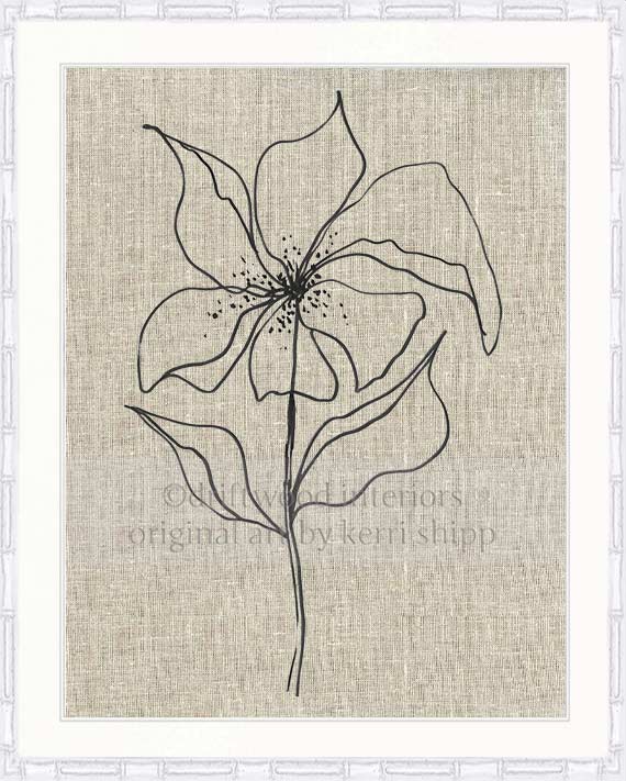 Line Drawing Art Print - Lineal Bloom IV