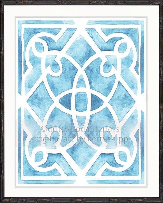 Parterre Garden Geometric Prints - Belleville in Pale Blue - Driftwood Interiors