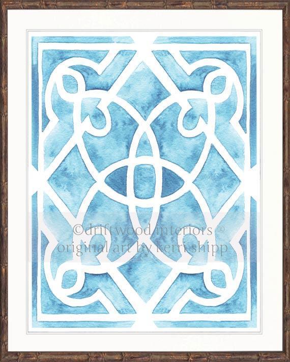 Parterre Garden Geometric Prints - Belleville in Pale Blue - Driftwood Interiors