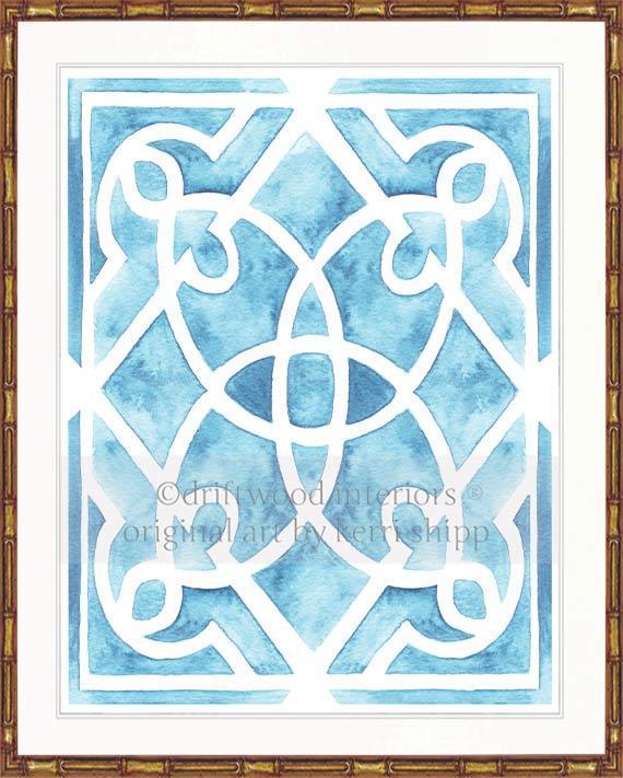 Parterre Garden Geometric Prints - Belleville in Pale Blue - Driftwood Interiors