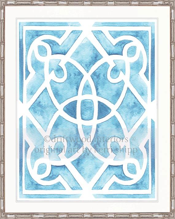 Parterre Garden Geometric Prints - Belleville in Pale Blue - Driftwood Interiors