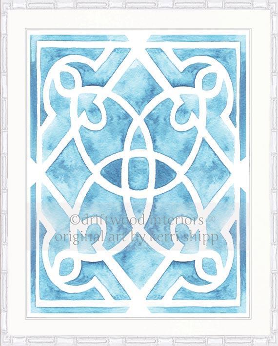 Parterre Garden Geometric Prints - Belleville in Pale Blue - Driftwood Interiors