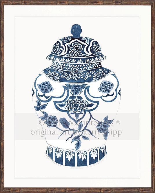 Ginger Jar I in Indigo - Driftwood Interiors