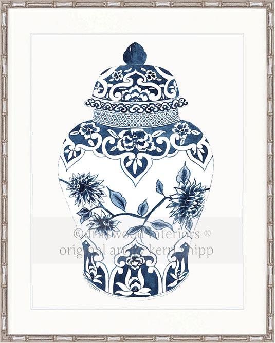 Ginger Jar III in Indigo - Driftwood Interiors