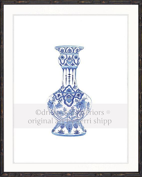 Ming Vase in Indigo Blue - Driftwood Interiors