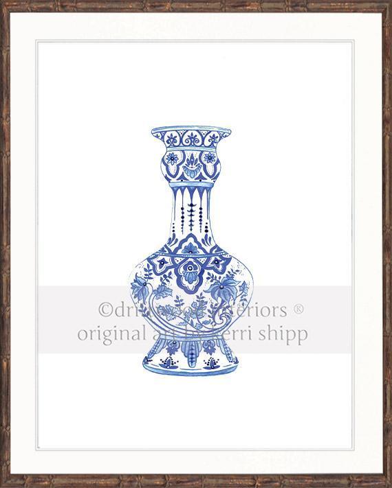 Ming Vase in Indigo Blue - Driftwood Interiors