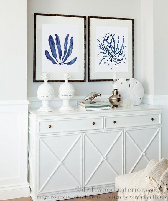 Seaweed III in Denim - Driftwood Interiors