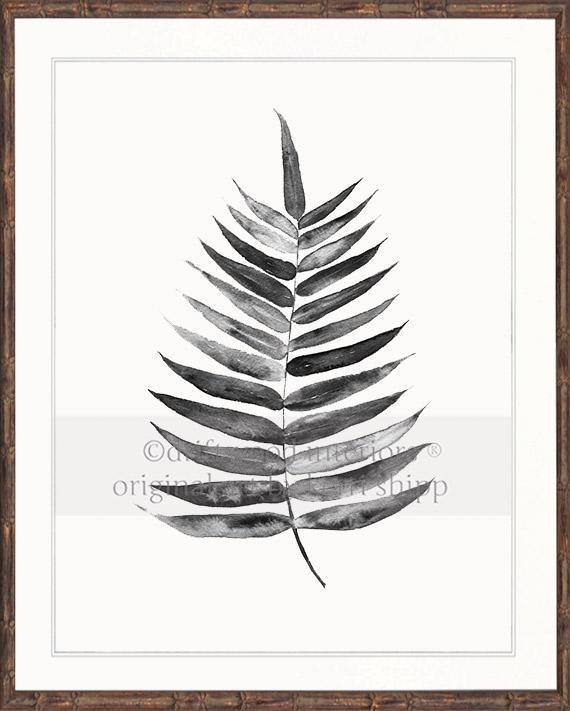 Palm Leaf in Charcoal - Driftwood Interiors