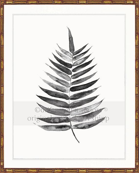 Palm Leaf in Charcoal - Driftwood Interiors