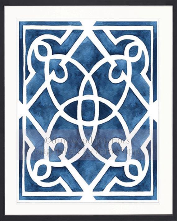 Parterre Gardens Wall Art Print | Belleville in Indigo - Driftwood Interiors