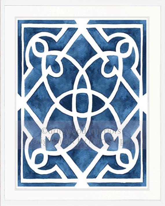 Parterre Gardens Wall Art Print | Belleville in Indigo - Driftwood Interiors