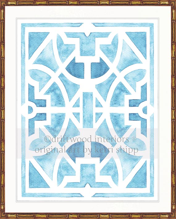 Parterre Garden Geometric Prints - Jardin in Pale Blue
