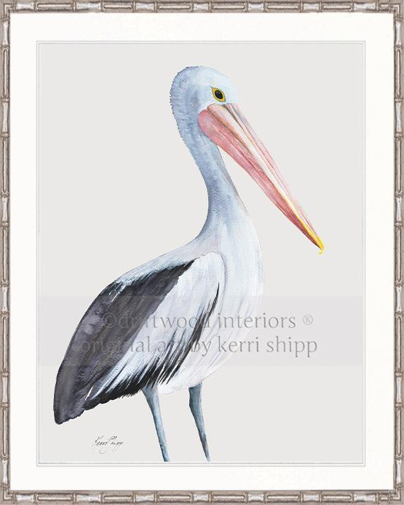 Pelican Bird Print - Driftwood Interiors
