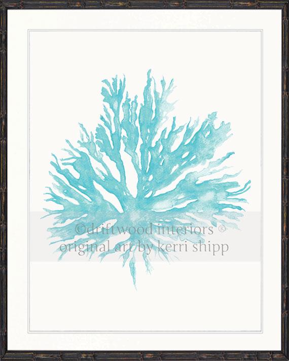 Sea Coral II in Turquoise