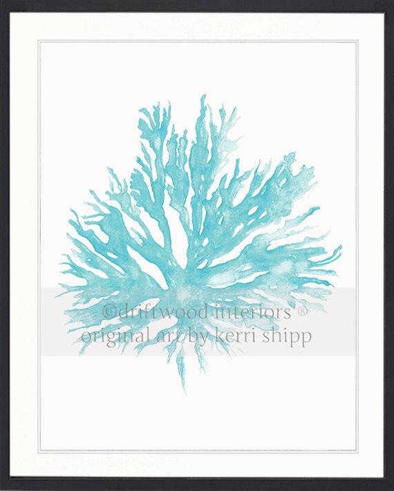 Sea Coral II in Turquoise