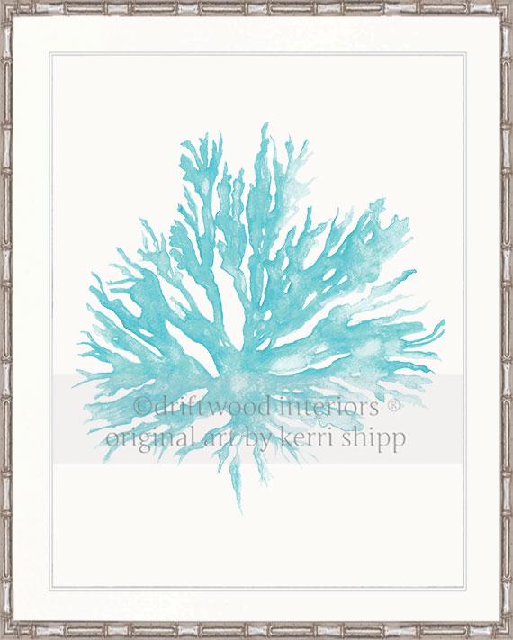 Sea Coral II in Turquoise