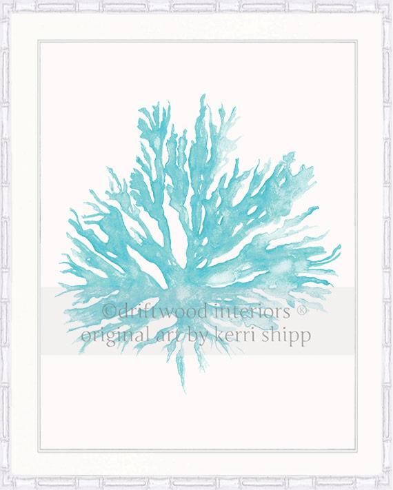 Sea Coral II in Turquoise