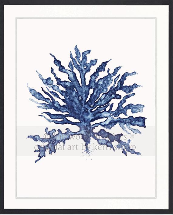 Sea Coral III in Denim - Driftwood Interiors