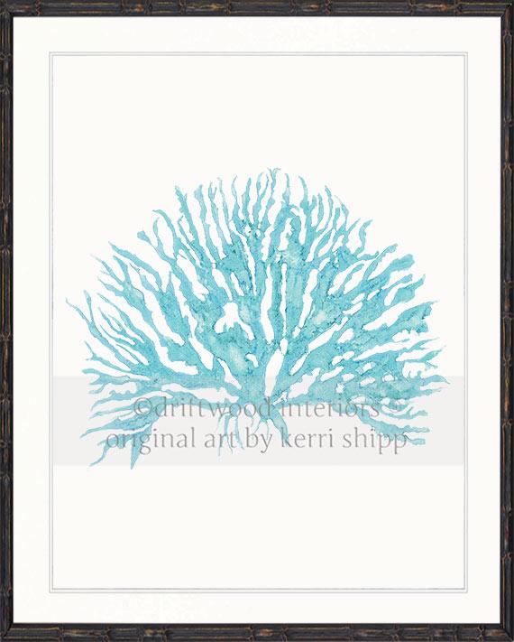 Sea Coral IV in Turquoise