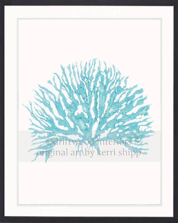 Sea Coral IV in Turquoise