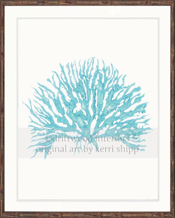 Sea Coral IV in Turquoise