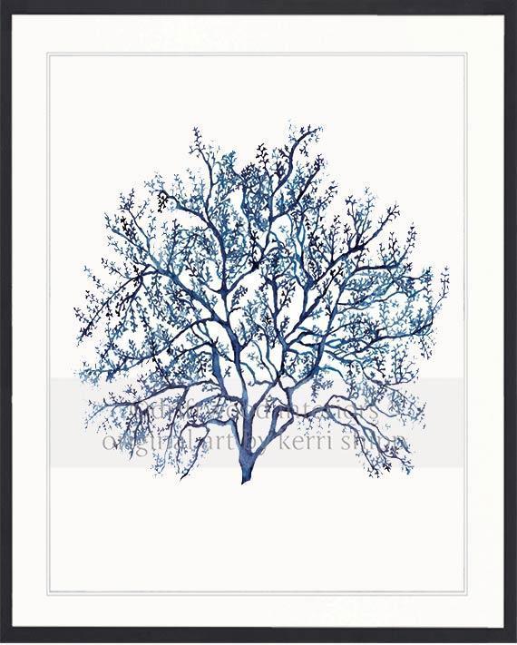 Sea Coral V in Denim - Driftwood Interiors