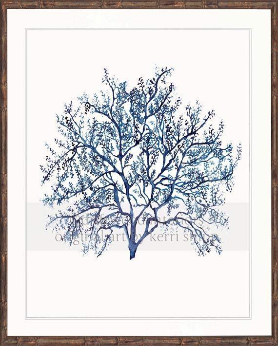 Sea Coral V in Denim - Driftwood Interiors