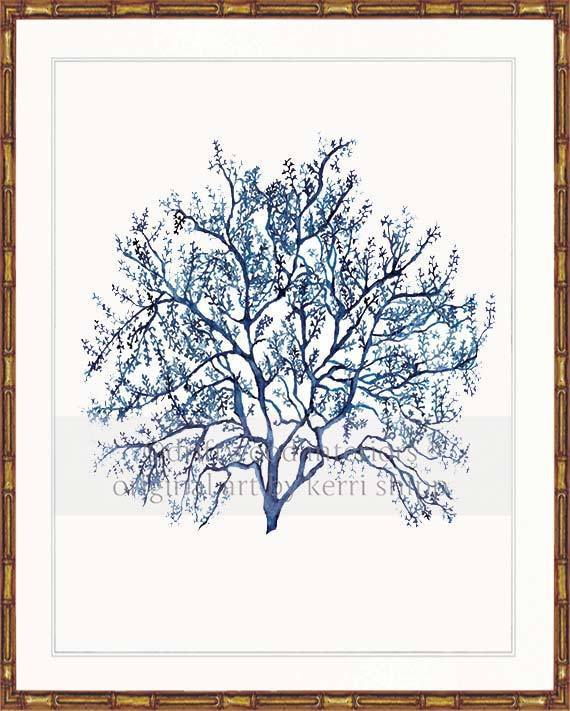 Sea Coral V in Denim - Driftwood Interiors