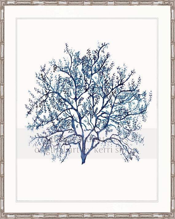 Sea Coral V in Denim - Driftwood Interiors