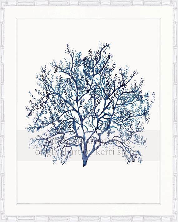 Sea Coral V in Denim - Driftwood Interiors