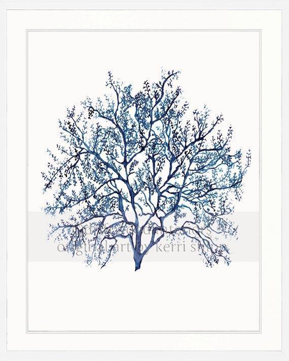 Sea Coral V in Denim - Driftwood Interiors