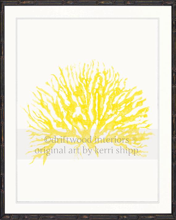 Sea Coral IV in Marigold Yellow