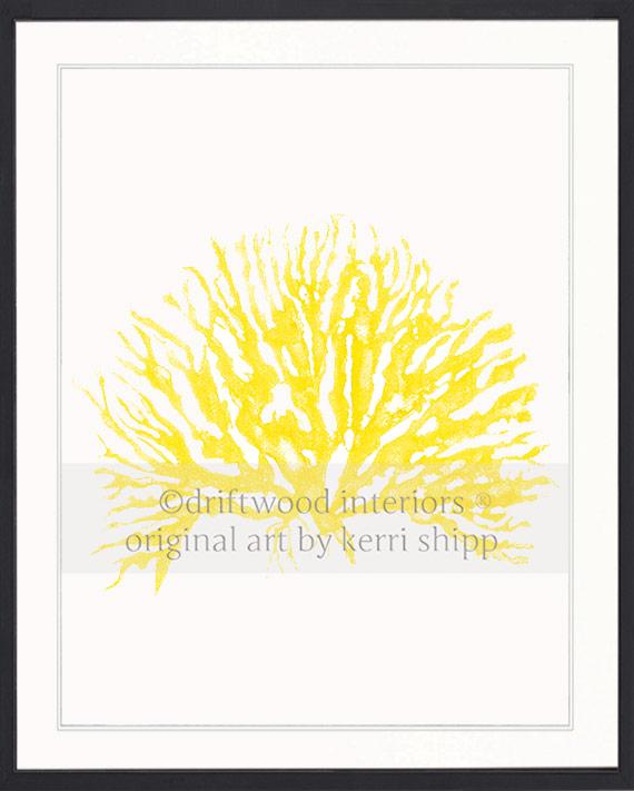 Sea Coral IV in Marigold Yellow