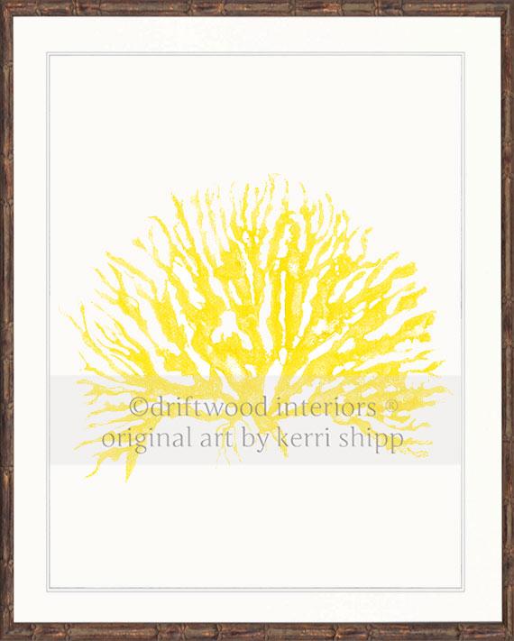 Sea Coral IV in Marigold Yellow