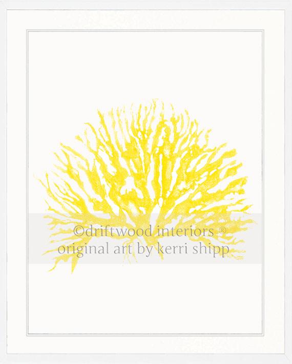 Sea Coral IV in Marigold Yellow