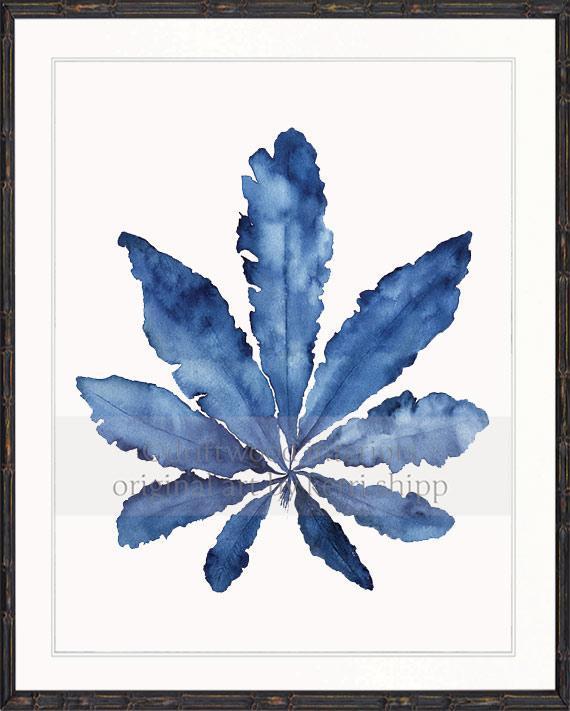 Sea Fan III in Denim - Driftwood Interiors