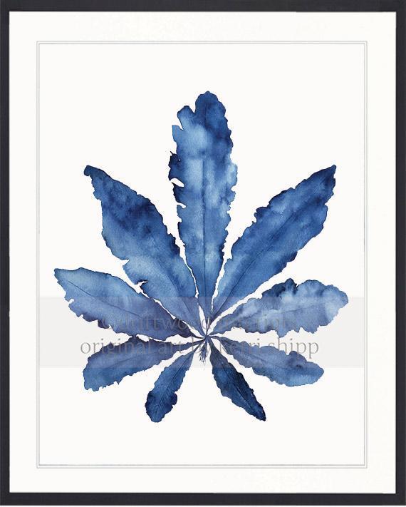 Sea Fan III in Denim - Driftwood Interiors