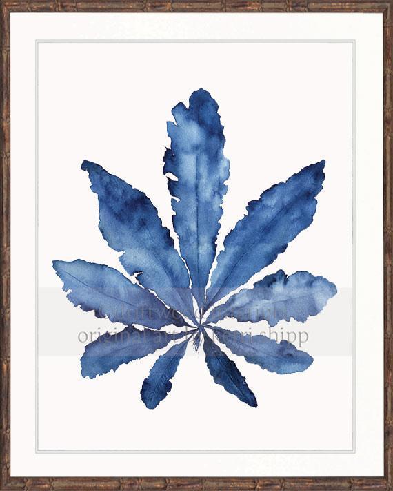 Sea Fan III in Denim - Driftwood Interiors