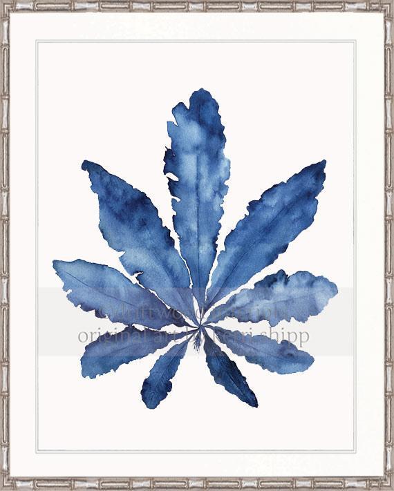 Sea Fan III in Denim - Driftwood Interiors