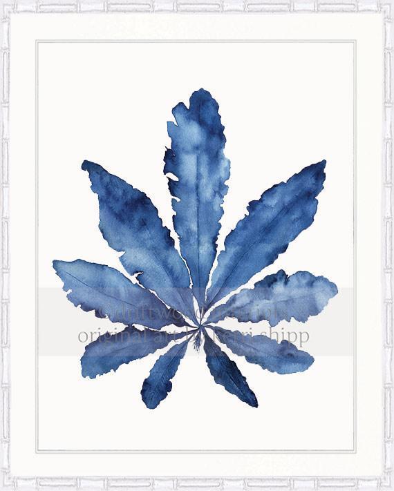 Sea Fan III in Denim - Driftwood Interiors